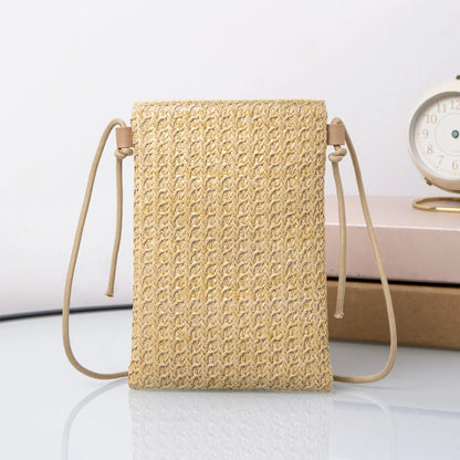 Flower Woven Crossbody Bag – Women's Mini Phone Purse