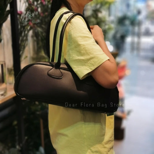 Y2K Vintage PU Zipper Underarm Bag – Retro Luxury Women's Handbag