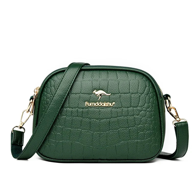 Women's Crossbody Bag – Multi-Pocket PU Leather Shoulder Handbag