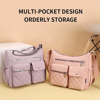 Quilted Shoulder Bag for Women – Multi-Pocket Crossbody Tote Purse
