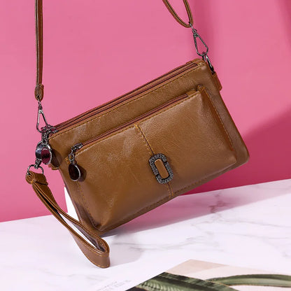 Simple Large-Capacity Shoulder Bag Women S Versatile Soft Leather Small Square Bag - Soft