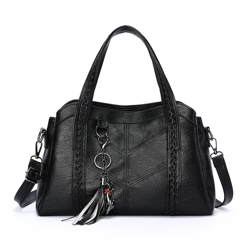 3-Layer Women's Crossbody Bag – PU Leather Shoulder Handbag