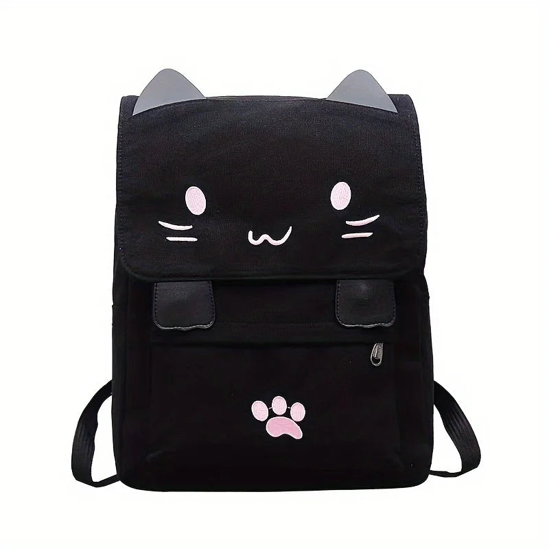 Japanese Stupid Cute 3d Cat Large Capacity Book Bag