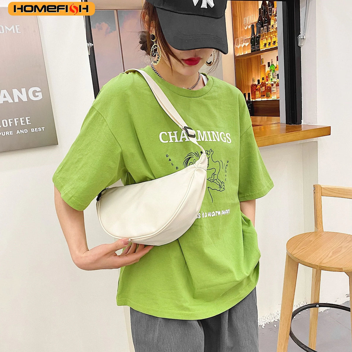 Homefish Multifunctional Messenger Bag Casual Shoulder Crossbody Bag