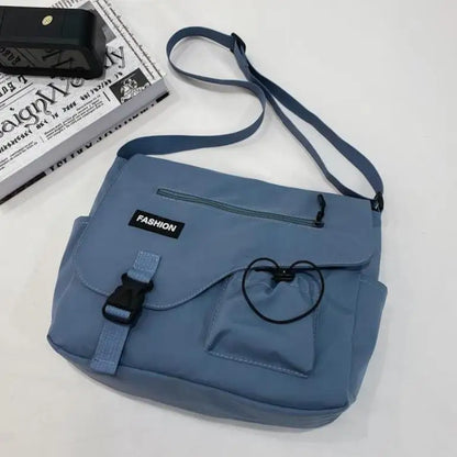 Messenger Bag – Large Capacity Canvas Shoulder Bag for School and Casual Use