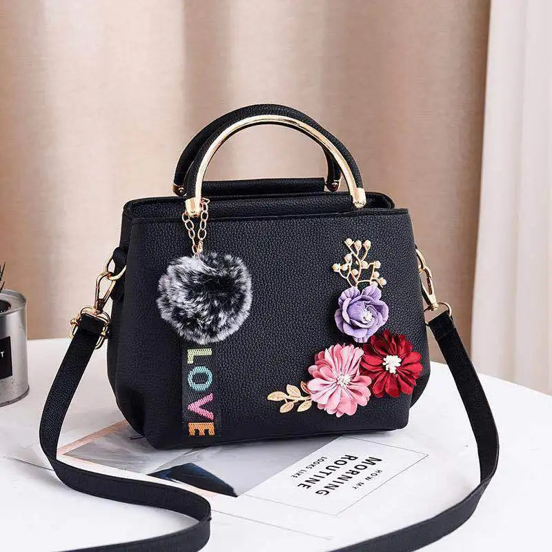Elegant Mini Crossbody Bag 3d Flower Decor Handbag Women S Shoulder Bag Street Trends Tote Bag Purse