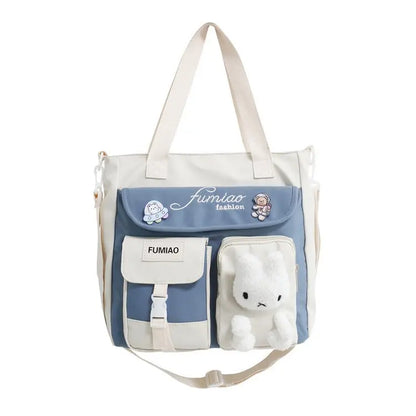 Student Remedial Hand Carrying Book Bag Class Canvas Lesson Slant Across One Shoulder