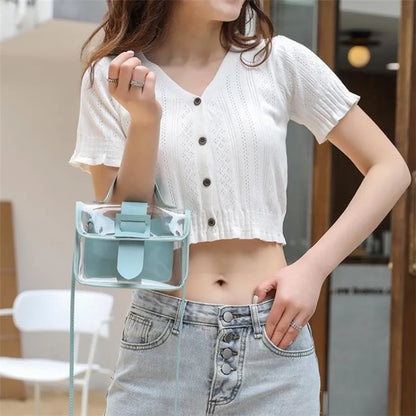 Clear PVC Mini Crossbody Bag for Women – Transparent Jelly Purse