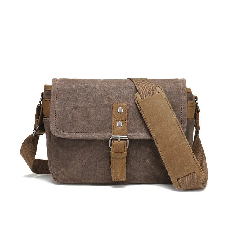 Vintage Canvas Single-Shoulder Camera Photo Bag Cross-Body Man Business Small Body
