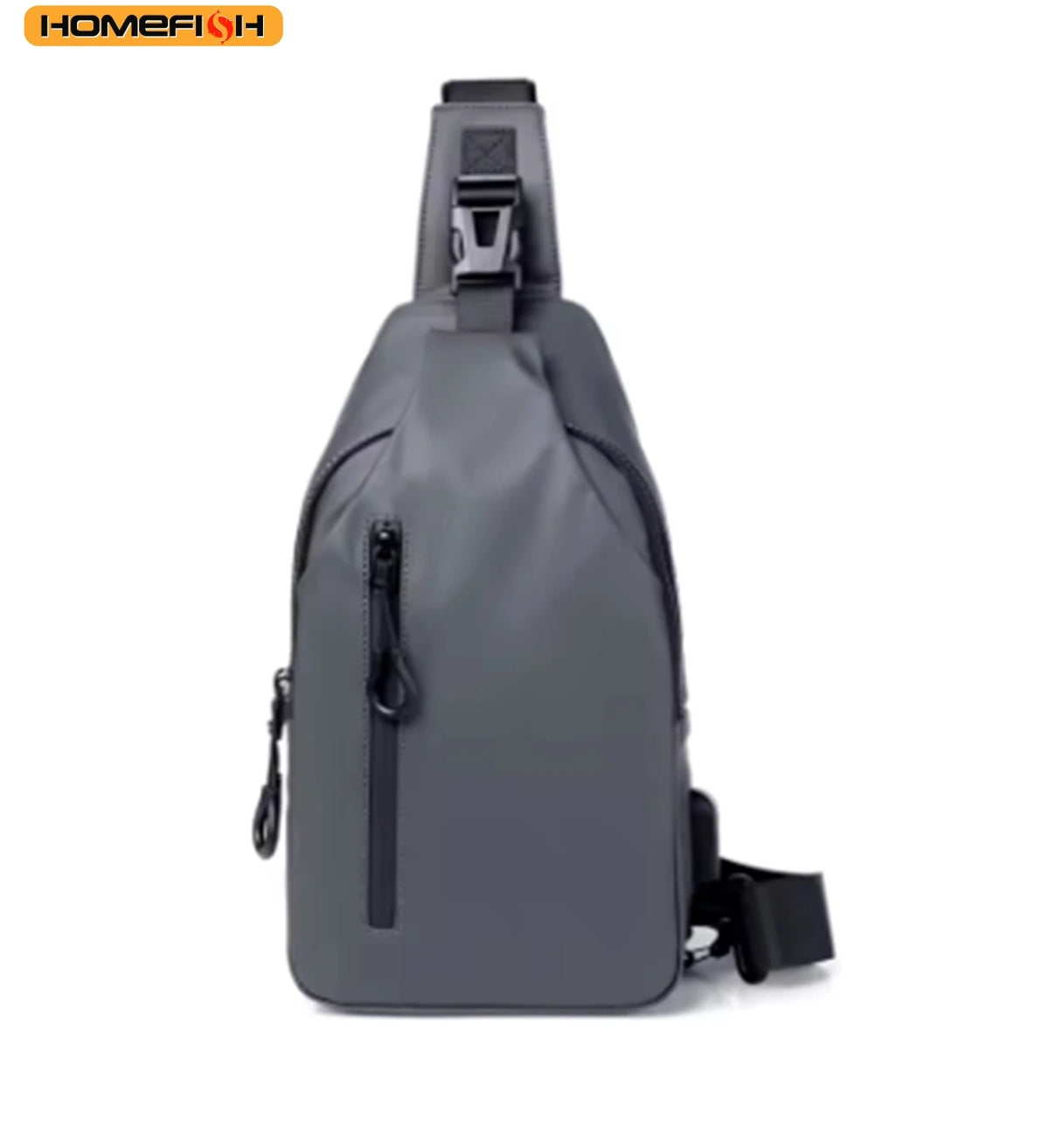 Homefish Lightweight Multifunctional Shoulder Crossbody Bag Usb Charging Large Capacity Chest Bag