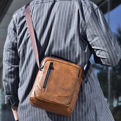 Men S Leisure Retro Cross-Body Large-Capacity Mobile Phone Carry-On Items Storage Waterproof