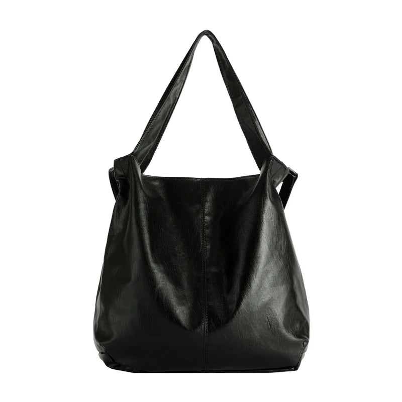 Large Capacity PU Leather Hobo Shoulder Bag for Women