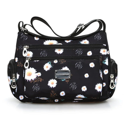 Crossbody Bag for Women – Lightweight Nylon Shoulder Purse with Multi-Pocket Design