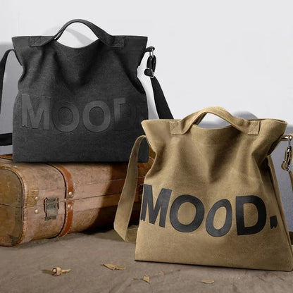 Vintage Japanese Canvas Bag Women S Wear-Resistant Shoulder Large Capacity Handbag Versatile Simple