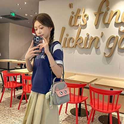 Lovely Fresh Student Shoulder Bag Campus Nylon Crossbody