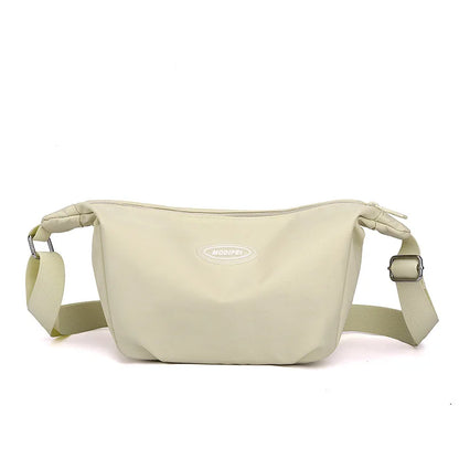 Ladies Single-Shoulder Crossbody Bag Nylon Fabric Bag Women S Bag Korean Style Simple Solid Color