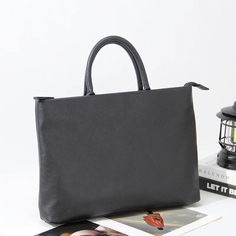 14 4-Inch Computer Bag Pu Leather Simple Men S Casual Handbag - Waterproof