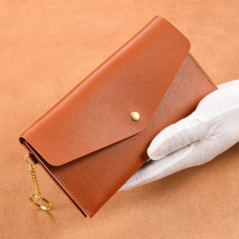 Men S Women Wallets Long Thin Hand Large Capacity Soft Leather Mobile Phone Storage Wallet - Soft