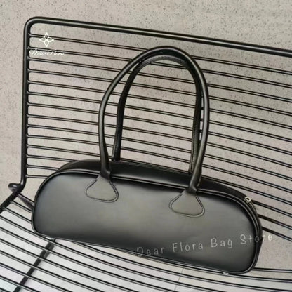 Y2K Vintage PU Zipper Underarm Bag – Retro Luxury Women's Handbag