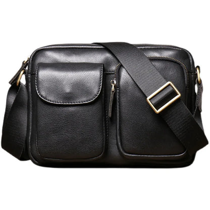 Genuine Leather Men S Single-Shoulder Bag Women Cowhide Crossbody