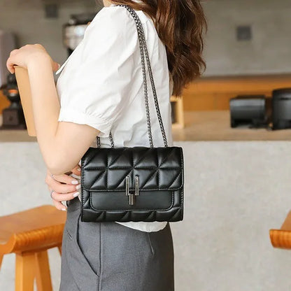 Elegant Mini Plaid Crossbody Bags Women Classic Flap Shoulder Bag Purse Adjustable Strap Faux