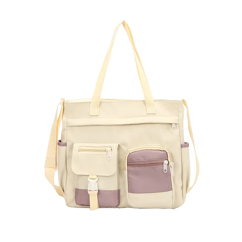 Harajuku Nylon Shoulder Bag – Multi-Pocket Crossbody Messenger Bag