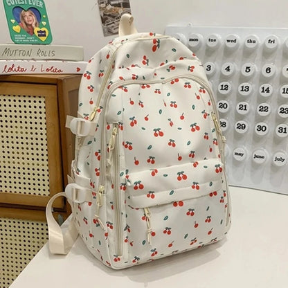 Cute Backpack Girls School Bag Large Capacity Student Schoolbag Teenage Portable Travel Storage Kids