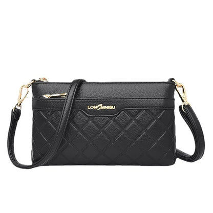 Rhombus Female Hand Holds Mobile Phone Change Large Capacity Multifunctional Commuting Soft Leather