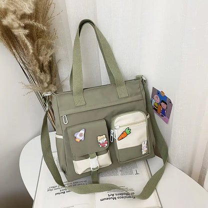 Designer School Handbag Messeng Bag Youth Teen Girls Tote Shoulder Large Capacity Nylon Women