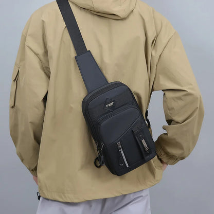 Casual Chest Bag Men Portable Diagonal Cross Student Simple Large Capacity Waterproof Shoulder