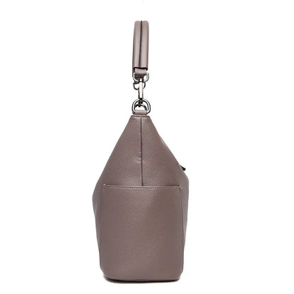 Large-Capacity Bucket Bag Women Soft Leather Hand-Held Large Bag Single-Shoulder Crossbody Bag