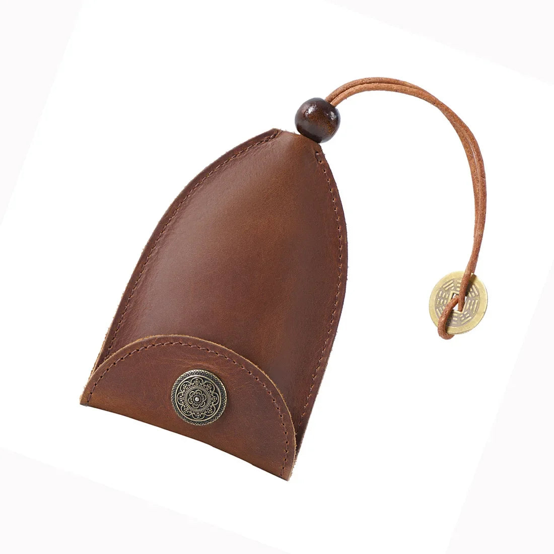 Car Key Bag Vintage Cowhide Crazy Horse Leather Card Hand-Pulled Storage Men Women
