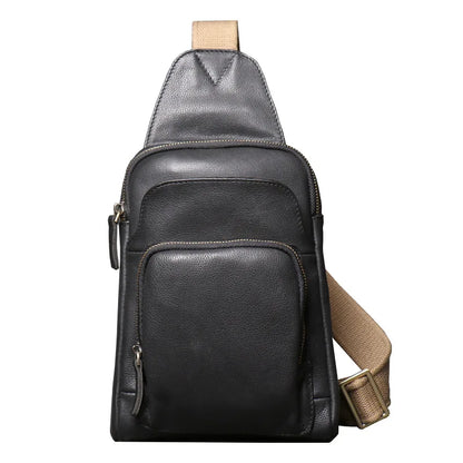 Men S Chest Bag Made Genuine Leather Women S Crossbody Bag Made Cowhide