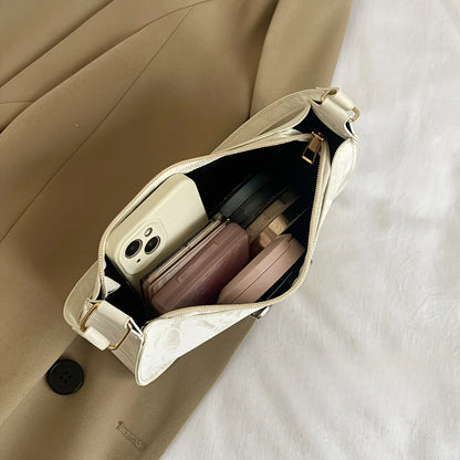 Bow Shoulder Bag – Women's Trendy Underarm Handbag with Metal Bow