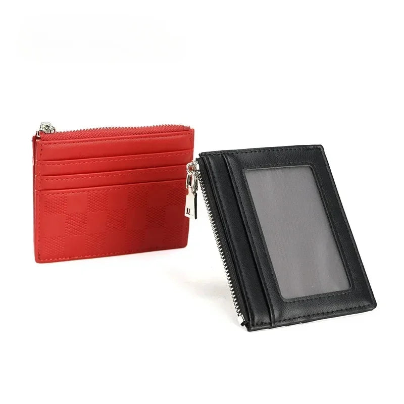 Zipper Card Bag Take Out Mirror Window Holder Id Portable Mini Coin Purse
