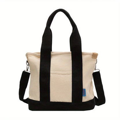 Simple Colorblock Crossbody Bag Large Capacity Shoulder Bag