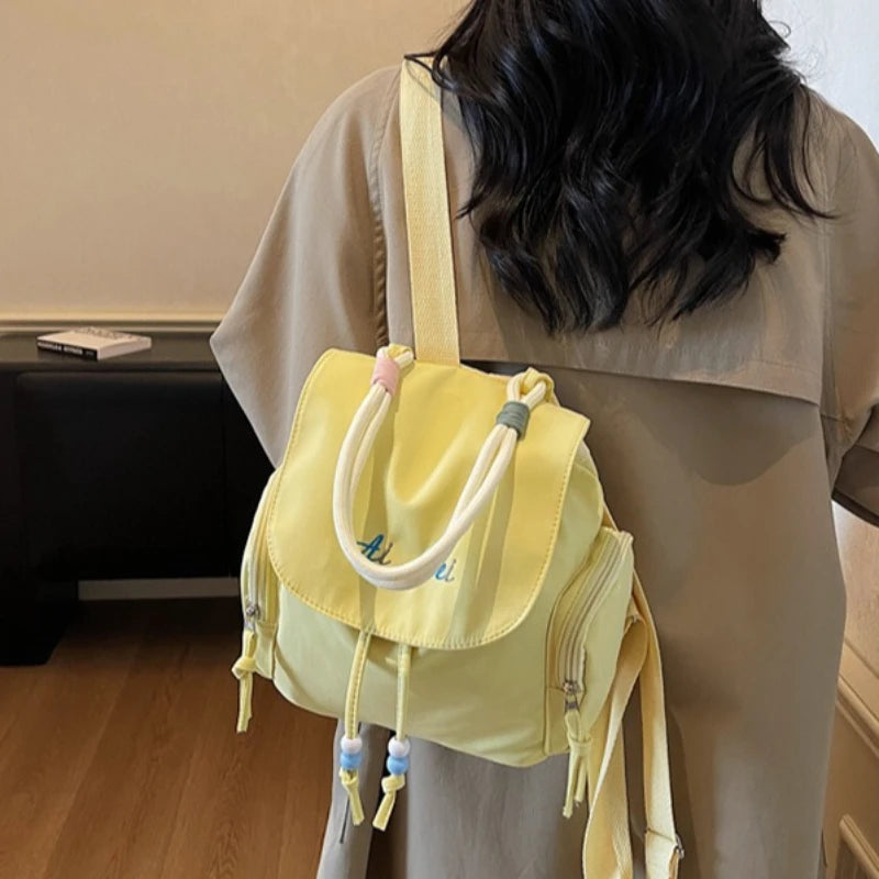 Mini Backpack Tote Bag – Cute Drawstring Flap Shoulder Bag