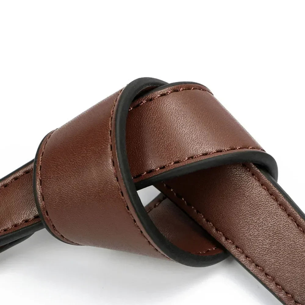 100 Genuine Leather Bag Strap Handbags Handles Handbag Short Purse Golden Buckle Replacement Belt
