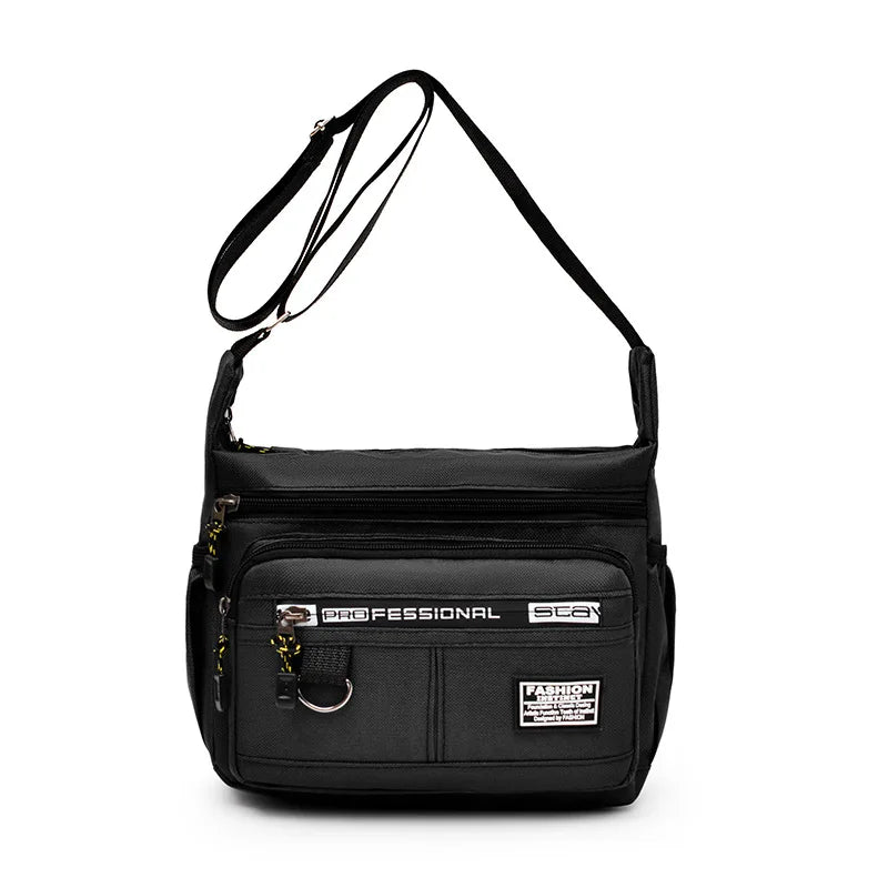 Design Oxford Shoulder Bag Large Capacity Men S Casual Multi-Layer Pocket Single Crossbody Luxury