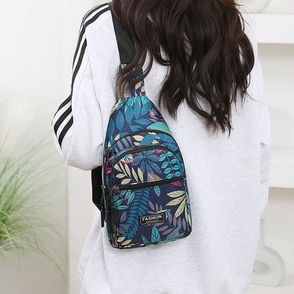 Women's Crossbody Sling Bag – Large Capacity Floral Chest Bag