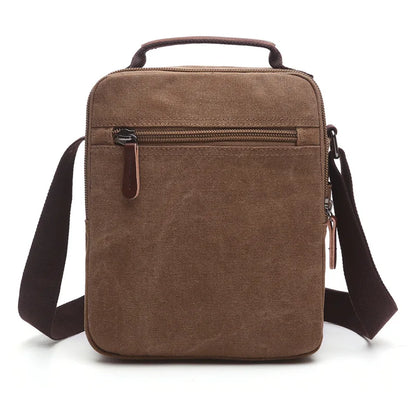 Canvas Men S Cross-Body Bag Korean Version One Shoulder Carry Multiple Pockets Document Large
