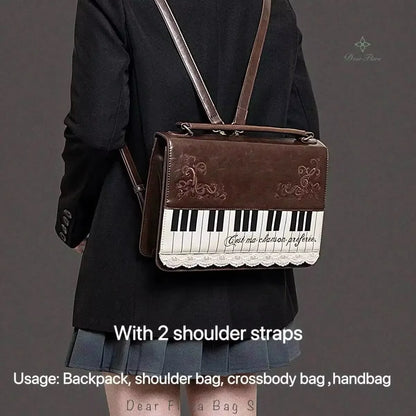 Piano Ita Bag – Vintage Brown Crossbody Shoulder Bag for Women