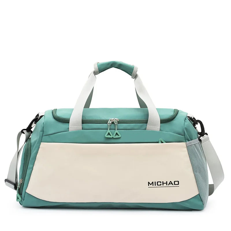 Multi Pocket Gym Duffle Bag Waterproof Versatile Sports Bag Wet Dry Separation Pocket Large Capacity