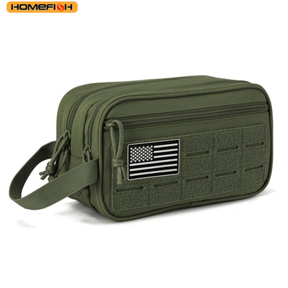Homefish Tactical Toiletry Bag Men Molle Pouch Small Dopp Kit Hygiene Shaving