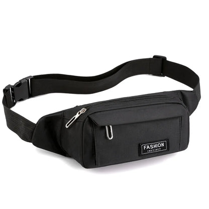 Multifunctional Waist Bag Men Waterproof Nylon Cloth Running Mobile Phone Storage Wear - Resistant