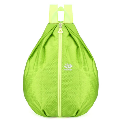 Folding Shoulder Sports Backpack Middle Zipper Outdoor Travel Portable Anti-Spill