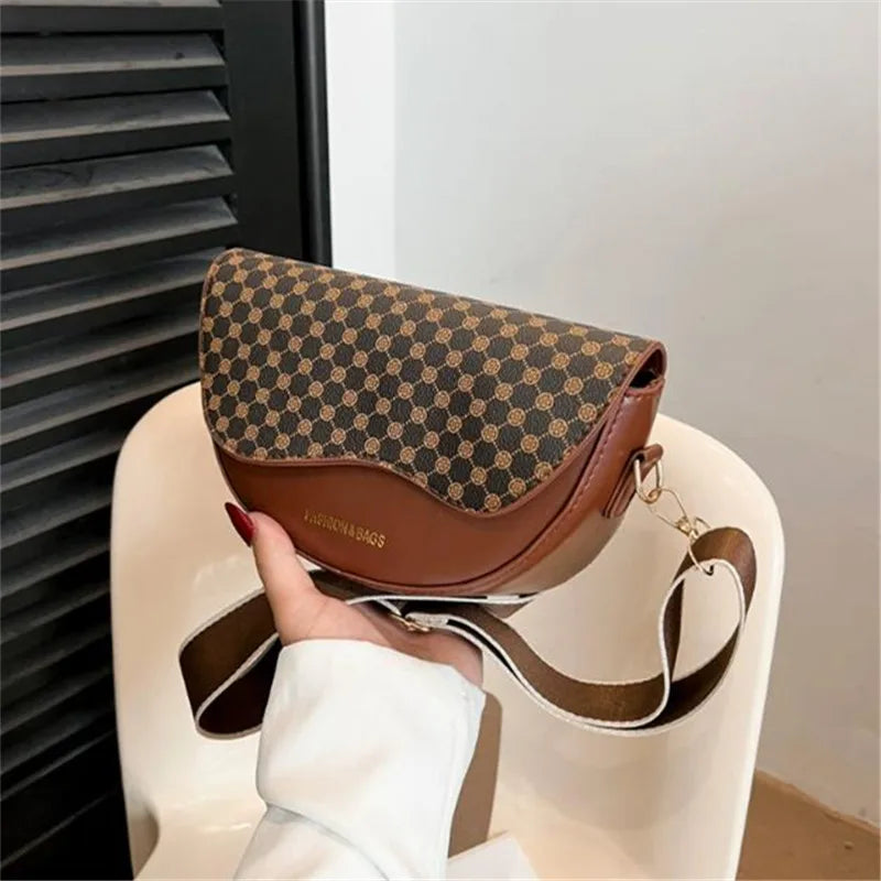 Fashionable Flip Cover Pu Leather Leopard Print Crossbody Bags Women