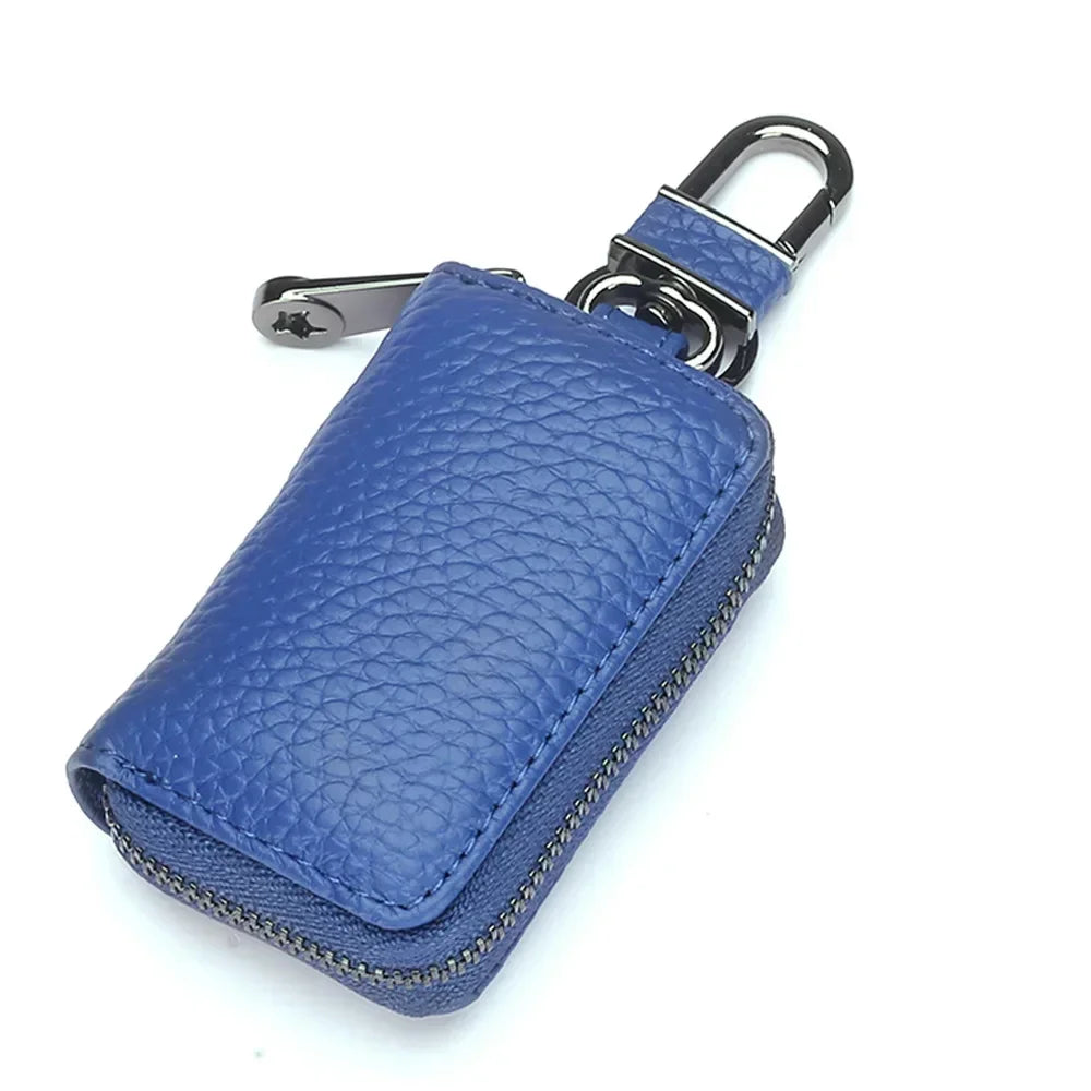 Car Key Bag Men S Mini Women Leather Zipper Compact Simple Premium Storage