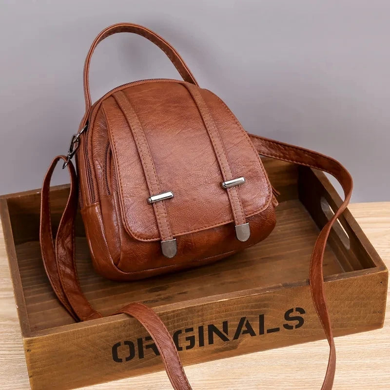 3-in-1 Convertible PU Leather Bag for Women – Crossbody, Shoulder & Handbag