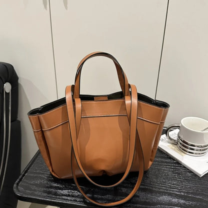 Large Leather Tote Bag – 2-in-1 Shoulder Bag & Top Handle Purse